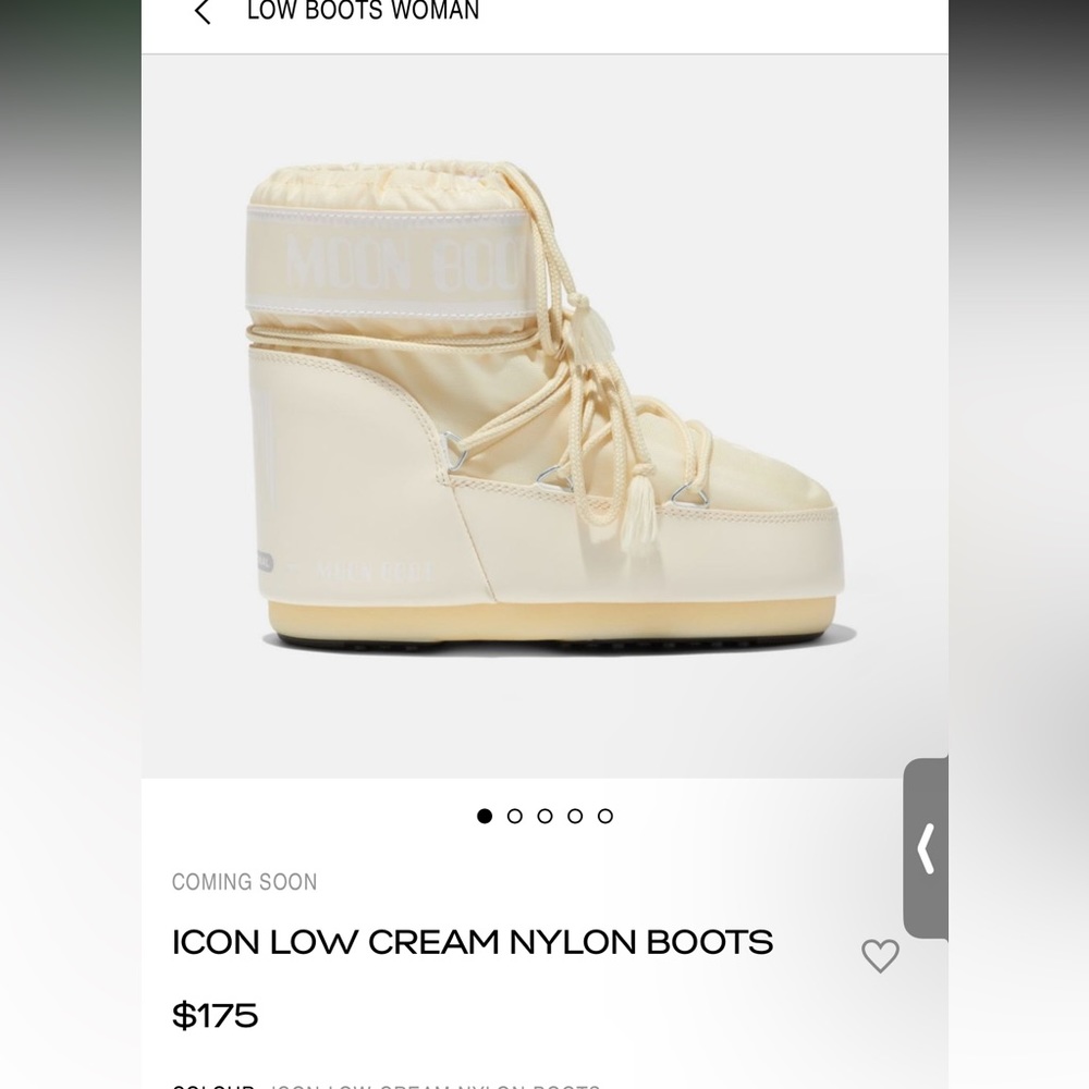 Low Icon Cream Moon Boots